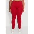 thumbnail image 4 of Womens Plus Size High Waisted Ribbed Knit Seamless Leggings, 4 of 5