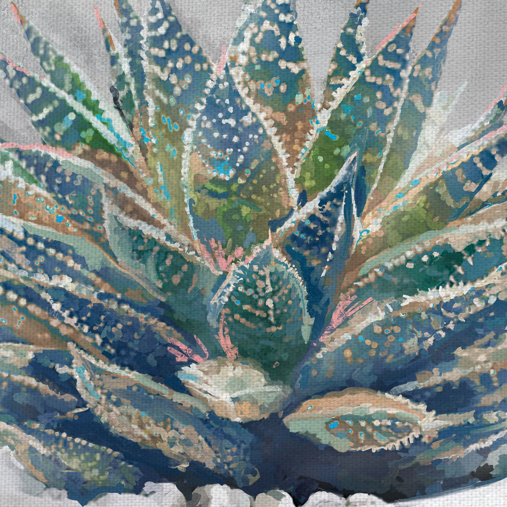 Masterpiece Art Gallery Potted Succulent I By Studio Arts Canvas Art Print 20" x 20"