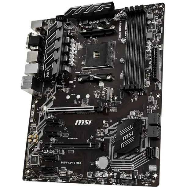 MSI Performance Gaming AMD Ryzen 2ND and 3rd Gen AM4 M.2 USB 3 DDR4 DVI  HDMI Crossfire ATX Motherboard (B450 GAMING PLUS Max)
