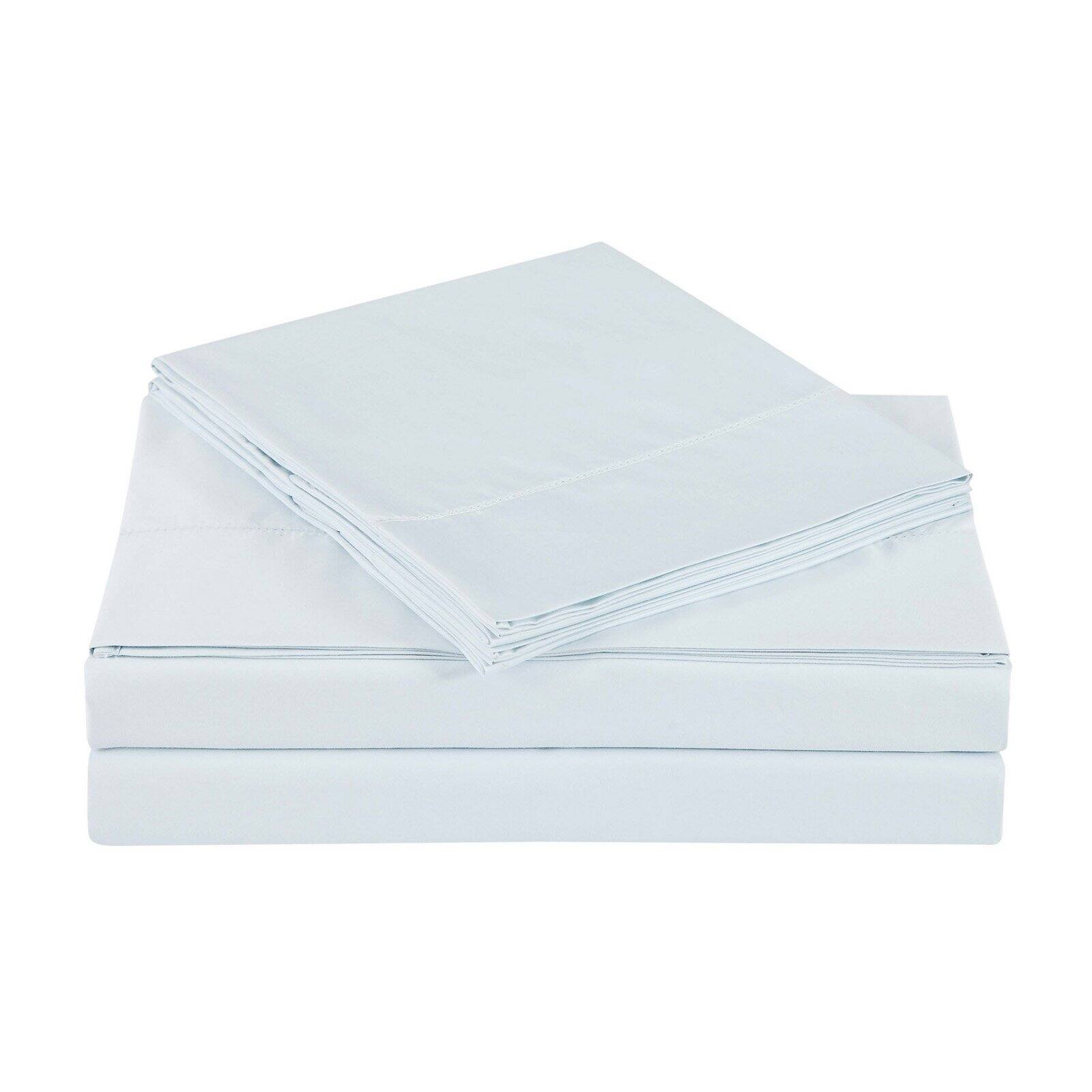 610 Thread Count Cotton Solid Bright White Queen Sheet Set by Charisma