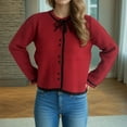 thumbnail image 4 of RKSTN Chandails pour Femmes Mode Automne Hiver Tricoté Ample Manches Longues Blouse Col Rond Chandail Chandail Début Mode Automne, 4 of 7