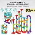 thumbnail image 1 of A 93Pc Slide Block Marble Run Game - Diy Building Toy With 30 Balls, Educational Stem Fun For Kids, Plastic Material, 1 of 7