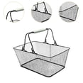 thumbnail image 6 of Miulika Shopping Basket Grocery Basket Multifunctional Metal Convenient Portable with Handles for Supermarket Retails Stores Home Black, 6 of 9