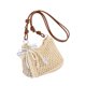 thumbnail image 5 of Bolso de hombro tejido para playa, elegante y moderno, con correa ajustable para el hombro, ideal para cumpleaños. Beige, 5 of 9