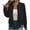 Black, variant on Women's Bomber Jacket Varsity Casual Zipper Coarse Knitted Baseball Jacket