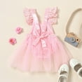 thumbnail image 4 of Actoyo Newborn Baby Girls Clothes Birthday Party Outfits Lace Tutu Tulle Romper Bodysuit Jumpsuit, 4 of 7