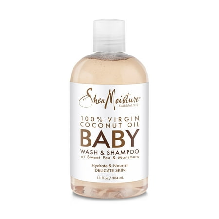 SheaMoisture Baby Wash and Shampoo 100% Virgin Coconut Oil, Sweet Pea & Murumuru 13 fl