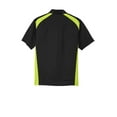thumbnail image 6 of CornerStone Select Snag Proof Two Way Colorblock Pocket Polo-L (Black/ Shock Green), 6 of 6