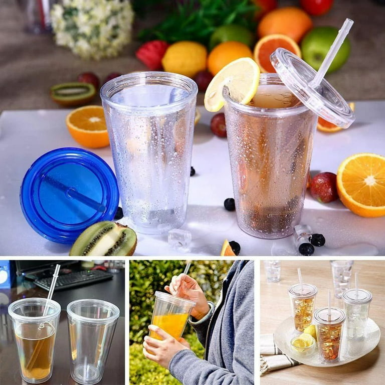 Classic 12 Insulated Double Wall Tumbler Cup With Lid Reusable
