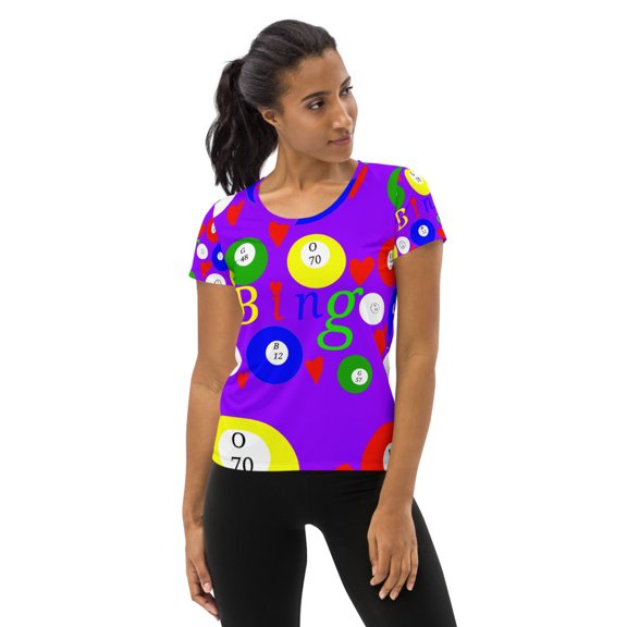 Valentines Day Bingo unisex Athletic T-shirt (XS)