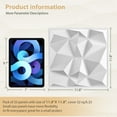 thumbnail image 7 of FLOLEOPA 30-Piece Geometric Texture Pattern Interior Wall Decoration Decorative Wall Panels, 11.8 x 11.8 x 2.7 in, 30 Pack, 7 of 7