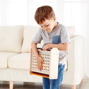 Hape: Junior Inventor: Science Experiment Toolbox - 32pc, Wooden Building Toy, 6 Experiments, Gears & Movement, STEM Mechanical Learning, Kids Ages 4+