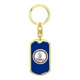 thumbnail image 4 of Virginia State Flag Keychain Dog Tag Stainless Steel or 18k Gold, 4 of 16