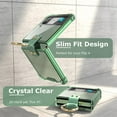 thumbnail image 5 of Designed for Samsung Galaxy Z Flip 4 Case Clear with Ring, Anti-Fall Shockproof Protective Phone Cover Case Compatible with Galaxy Z Flip 4 Case 5 G 2022 (Clear Green), 5 of 14