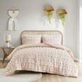 thumbnail image 3 of Intelligent Design Lucy Modern Fabric Clip Jacquard Duvet Cover Set in Pink, 3 of 13
