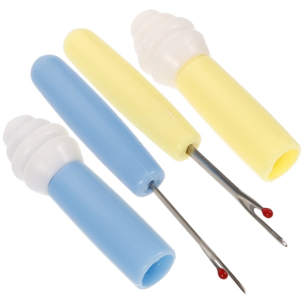 Herramienta para quitar hilos, descosedor de costuras, 2 en 1, con borrador de hilo, 2 uds.