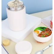 Tusjiain 20 oz White Stainless Steel Insulated Thermos