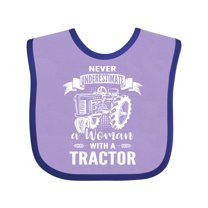 Inktastic Tractor Woman Girls Baby Bib