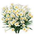 thumbnail image 2 of 2Pc Artificial Flower Bouquet Clearance! Nomeni 2 Pc Daisies Non Fading Plastic Plants That Decorate The Windows of Your Home with Outdoor Plastic Flowers, Fake Flowers Promotion Sale! White, 2 of 3