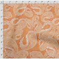 thumbnail image 4 of Soimoi Asian Paisley Printed,Cuddle Minky Fabric, Sewing Fabric by The Yard 56 Inch Wide,Decorative Plush Soft Fabric, Baby Garments, Toys and Blankets, Orange, 4 of 5