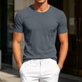 thumbnail image 2 of hoksml Men's Solid Crew Neck Pocket Short Sleeve T Shirt Breathable Mesh Basic Tee for Sports Daily Casual Outdoor Wear, 2 of 9