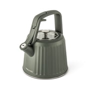 Thyme & Table 2.5L Stainless Steel Ribbed Tea Kettle, Moss