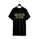 thumbnail image 1 of Camouflage Print T-Shirt for Women – Comfort Fit with Vibrant JeSuS Lettering, 1 of 6