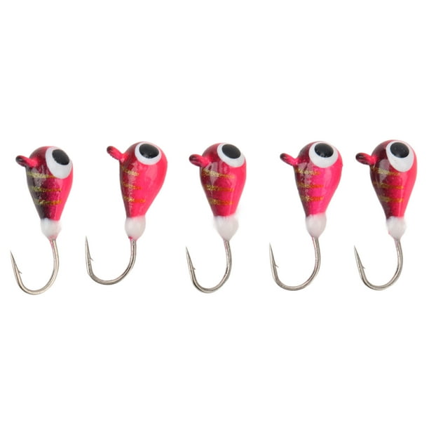 Ice Fishing Jigs, Big Eyes 5 Pcs Ice Fishing Lures Life Like Swimming  Action High Carbon Steel High Strength For Freshwater 