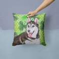 thumbnail image 2 of Carolines Treasures BB9886PW1414 Siberian Husky 2 St Patricks Fabric Decorative Pillow  14Hx14W multicolor, 2 of 4