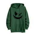 thumbnail image 4 of Dolkfu Green Mens Sweatshirts Drawstring Graphic Oversized Hoodies With Pocket With Hood Streetwear Mens Streetwear L, 4 of 5