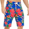 thumbnail image 1 of Men's Bathing Board Trunks Beach Shorts Holiday Hawaiian Quick Dry Drawstring Beachwear Swimuits Board Shorts, 1 of 4