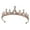 Golden, variant on sunsanly Women Princess Crown Shiny Rhinestones Inlaid Wedding Tiara Headband Hair Accessory Faux Crystal Crown with Pin Fixes