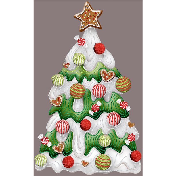 Con Forma Especial Parcial Bricolaje Vista Invierno Navidad 30x50cm