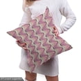 thumbnail image 5 of Ambesonne Geometric Fabric by the Yard Upholstery, Pinkish Zigzag Stripes, 2 Yards, Ivory Blush Pale Fuchsia, 5 of 5