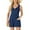 Navy Blue, variant on MINTREUS Summer Knit Jumpsuits for Women Sleeveless Pullover Button-down Top Shorts with Pockets Casual Jumpers