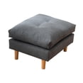 thumbnail image 4 of Reposapiés Con Patas De Madera, Sofá Acolchado, Reposapiés Para Sala De Estar, Sofá, Entrada, Gris Oscuro, 4 of 8