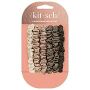 Kitsch Holiday Ultra Petite Satin Scrunchies 6pc Set - Eucalyptus
