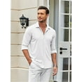 thumbnail image 4 of Coshow Mens Button Down Dress Shirts Business Casual Long Sleeve Wrinkle Free Blouses, 4 of 7