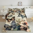 thumbnail image 2 of Manfei Retro Butterfly Bedding Comforter Set,Vintage Rustic Flower Twin Comforter Sets,Natural Theme Bedding Set For Girl Kids,Breathable Home Decor Reversible,2 Pieces, 2 of 8