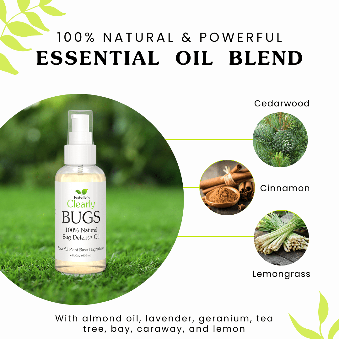 Clearly BUGS, Natural Bug and Insect Repellent | 100% Natural Essential Oil Blend Made in USA (4 oz)