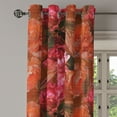 thumbnail image 3 of Ambesonne Peony Grommet Curtain, Grunge Effect Pattern Flowers, 50"x96", Pink Dark Salmon and Cinnamon, 3 of 5