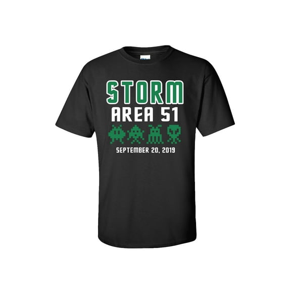 Storm Area 51 September 20, 2019 Adult Short Sleeve T-Shirt-Black-4XL