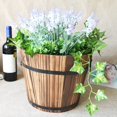 thumbnail image 3 of Ready 2022 Rustic Succulent Planter Wooden Barrel Empty Flower Pot Container Garden Decor, 3 of 8