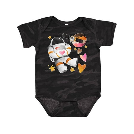 

Inktastic Astronaut Valentine Outer Space Hearts Gift Baby Boy or Baby Girl Bodysuit