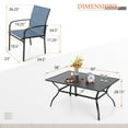 thumbnail image 4 of Sophia & William Outdoor 7-Piece Patio Dining Set Rectangular Table Set with 6 Textilene Chairs - Blue, 4 of 9