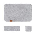 thumbnail image 7 of Yahome Heat Resistant Place Mats Sets of 12,Felt Cloth Placemat Glass  Cutlery Bag,Protective Dining Table Pad,Non Slip and Washable for Home Kitchen 17x12 inch Light Grey, 7 of 7