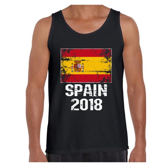 Awkward Styles Spain 2018 Tank Top for Men Spanish Flag Gifts Spain Soccer Tank