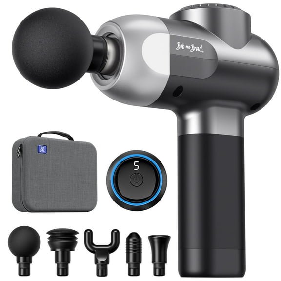Bob and Brad C2 Massage Gun, Deep Tissue with 5 Speeds and 5 Heads, Handheld Muscle Massager for Home Gym Office Workout Recovery Pain Soreness Relief