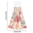 thumbnail image 6 of Yayeee Kitchen Hanging Hand Towels Set of 2 with Loop Bathroom Absorbent Tie Towel, Retro Starfish, 6 of 7