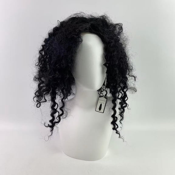 HUMANHAIR PURITY Human hair,20" 1-Pack 3/4 Full Head Curly Wave Clips in on Synthetic Hair Extensions Hairpieces for Women